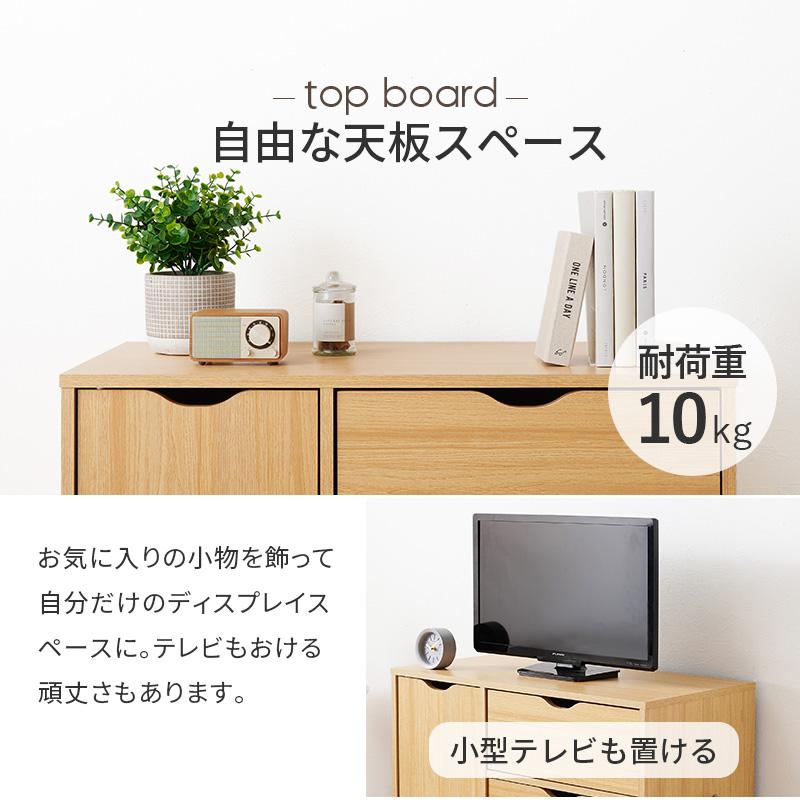 キャスター付きチェスト RCC-1552 収納 木製 引き出し 衣類 深型 リビング デスク 書斎 オフィス 子供部屋_17