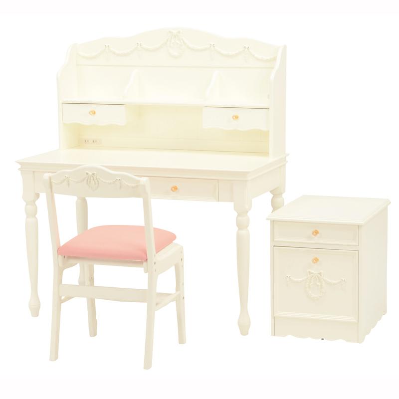 サイドチェスト(ホワイト) RCH-1852WH  白 収納 キャビネット 子供部屋 小物収納 リビング リボン | HAGiHARA | 05