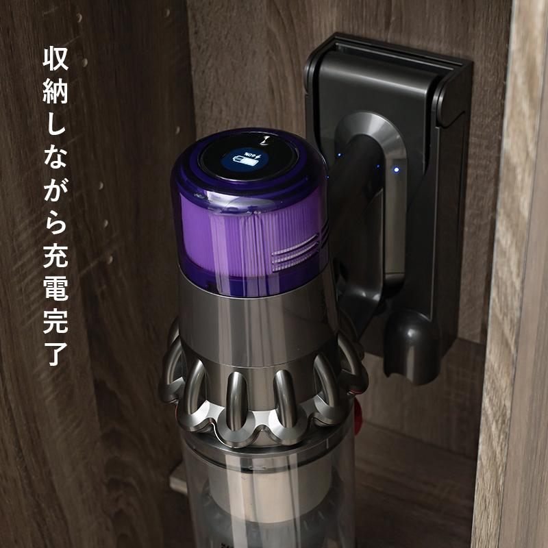 掃除機収納庫 RCS-1137 掃除機収納棚 スリム棚 棚 掃除機 スリム収納 キャニスター型 スティック型 | HAGiHARA | 09