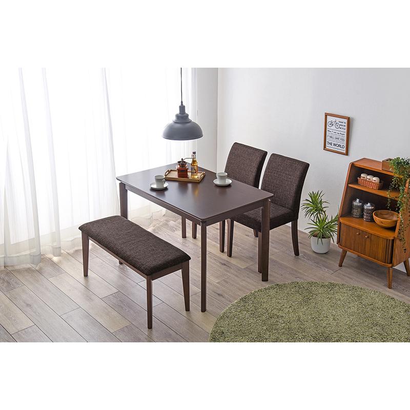ダイニング４点セット VDS-7301DBBR-4S ブラウン リビング シンプル 新生活 ダイニングセット 椅子 | HAGiHARA | 05