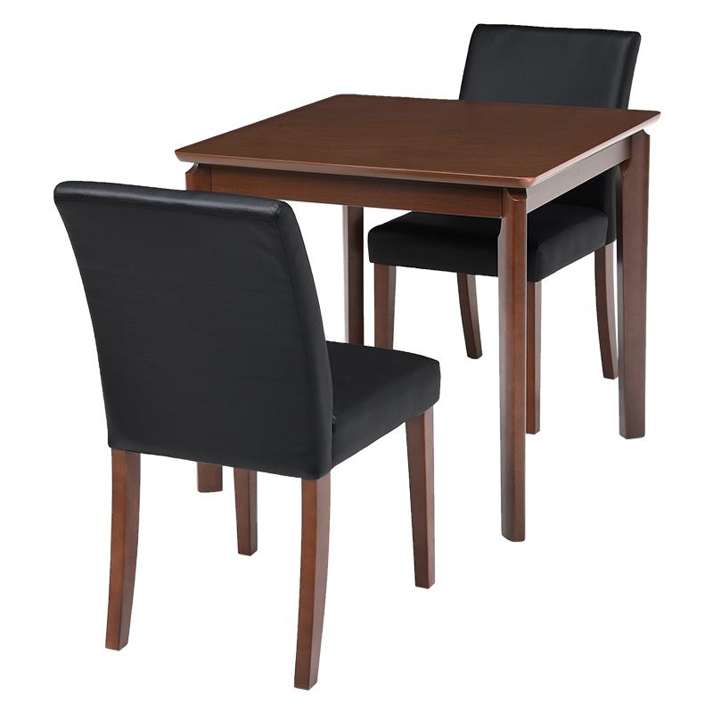 ダイニング３点セット VDS-7301DBPB-3S ブラック リビング 新生活 ダイニングセット 椅子 | HAGiHARA
