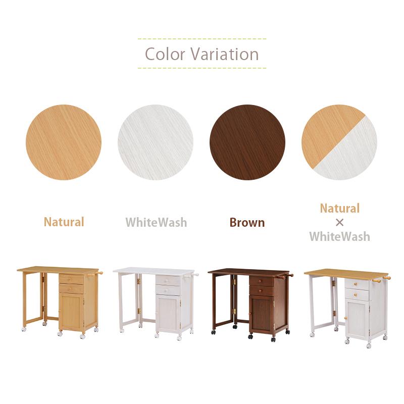 HAGiHARA 折りたたみデスク VT-7370 机 テーブル 薄型 キャスター付