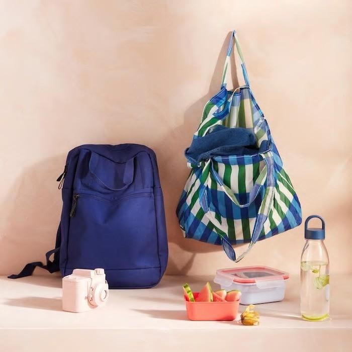 エコバッグ IKEA SKYNKE イケア スキンケ 折り畳み コンパクト おしゃれ 人気 超軽量 かわいい 北欧 イエロー/ホワイト | イケア | 04
