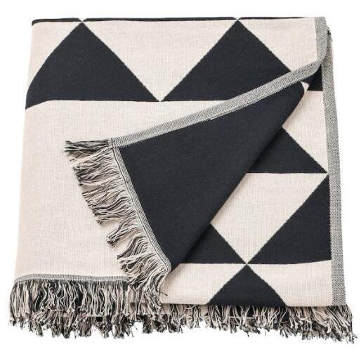 IKEA イケア JOHANNE ヨンハネ ひざ掛け ブラック | イケア