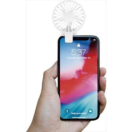 USBスマホ&タブレット クリップファン ホワイト ハンズフリー ミニ扇風機 パワフル風力 |  | 02