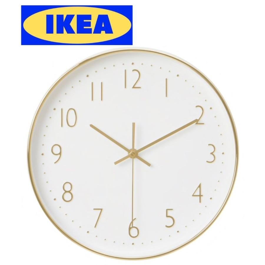 IKEA イケア JANKIG イェンキグ 時計 ウォールクロック ゴールドカラー 30cm | イケア