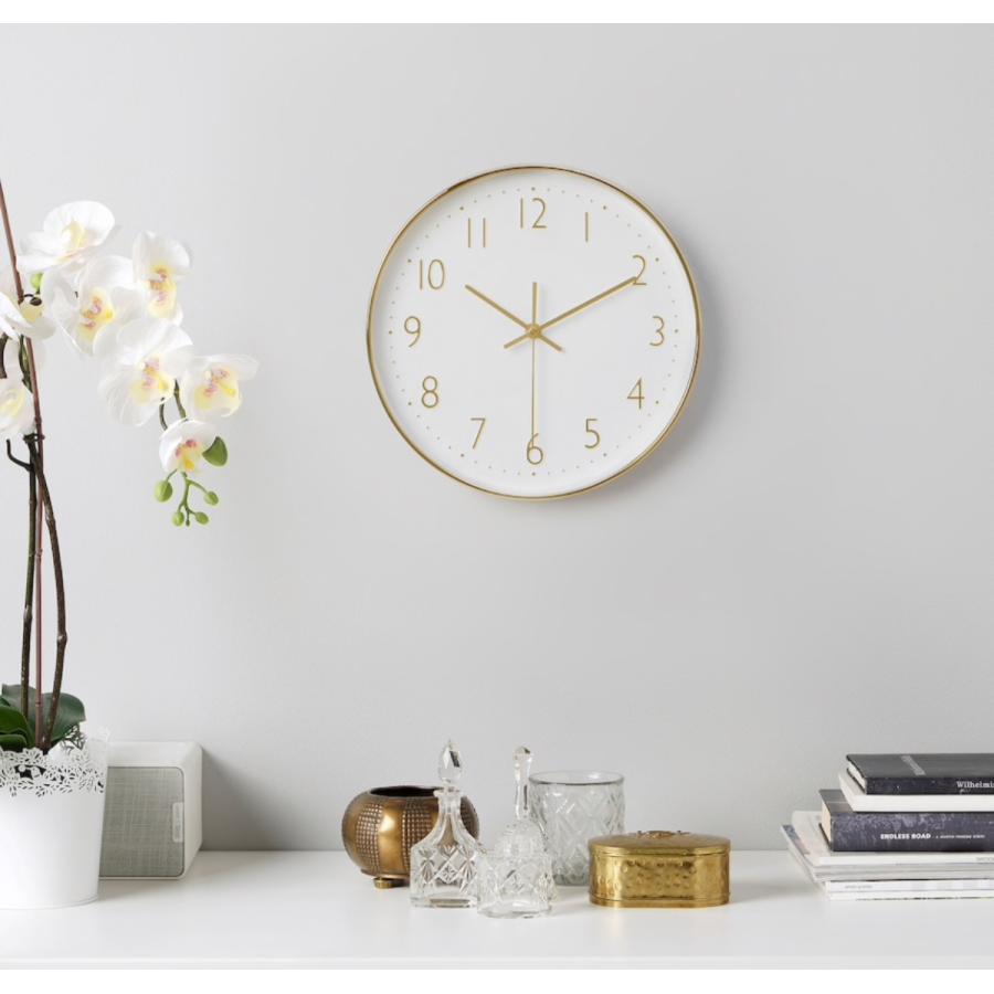 IKEA イケア JANKIG イェンキグ 時計 ウォールクロック ゴールドカラー 30cm | イケア | 02