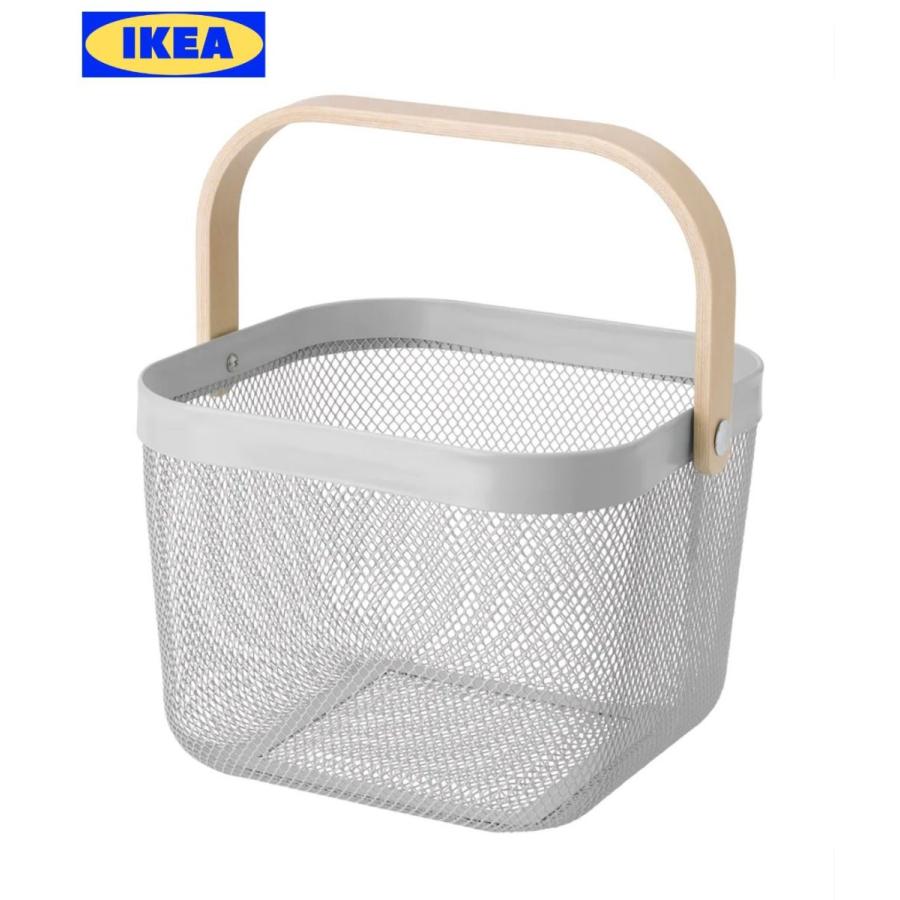 IKEA イケア RISATORP リーサトルプ バスケット かご 収納 グレー 灰色｜itcom-ec