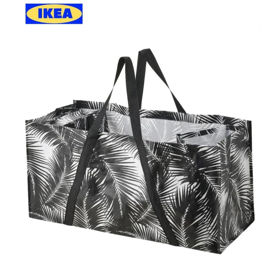 IKEA イケア KASEBERGA コーセベルガ エコバッグ バッグ 大容量 ブラック/ホワイト | イケア