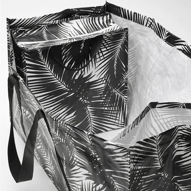 IKEA イケア KASEBERGA コーセベルガ エコバッグ バッグ 大容量 ブラック/ホワイト | イケア | 01