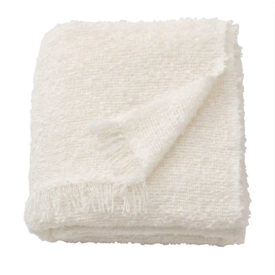 IKEA イケア EVALI エヴァリ ひざ掛け ホワイト ダークグレー | イケア | 01