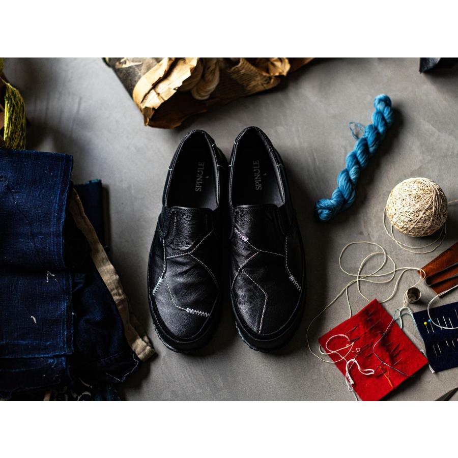靴 スピングル 刺し子レザースリッポン SPINGLE SASHIKO LEATHER 靴 スピングル 刺し子レザースリッポン SPINGLE SASHIKO LEATHER