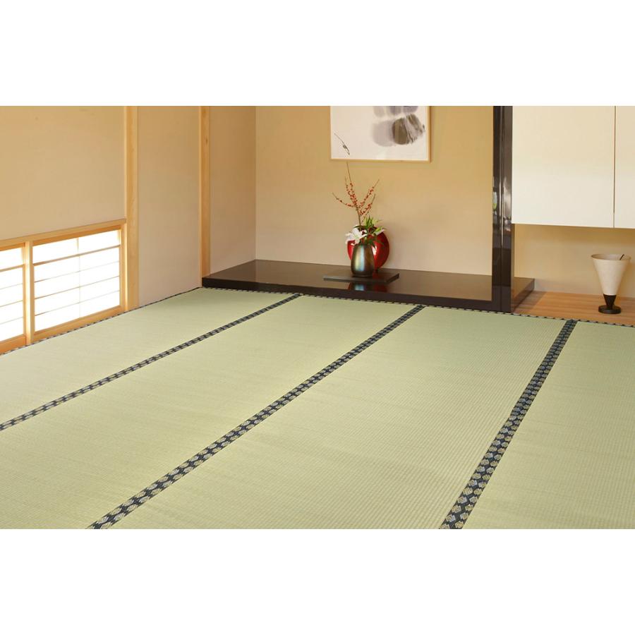フリーカット裏付き い草カーペット みすず 江戸間8畳 江戸間8帖 約352×352cm 158012080 補修テープ付き ラグ 上敷き はっ水加工 双目織 カット可 畳 | HAGiHARA | 13