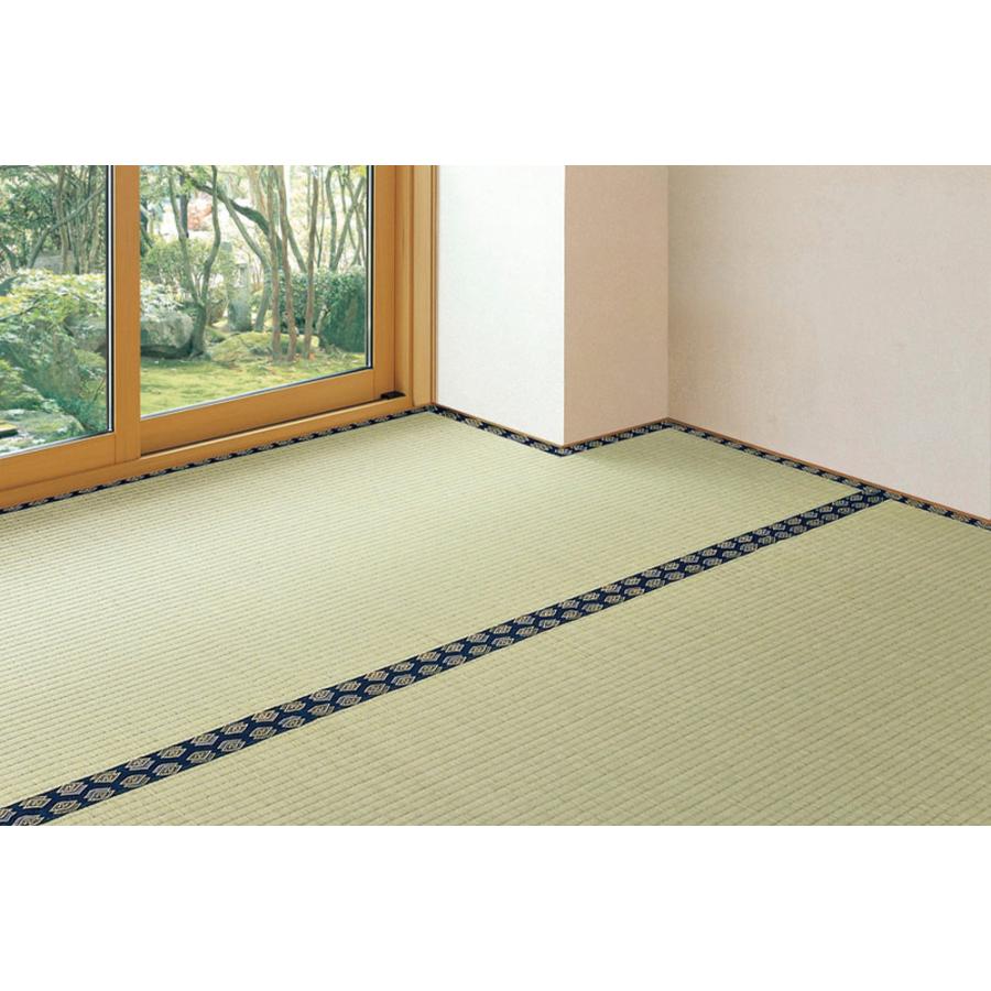 フリーカット裏付き い草カーペット みすず 江戸間8畳 江戸間8帖 約352×352cm 158012080 補修テープ付き ラグ 上敷き はっ水加工 双目織 カット可 畳 | HAGiHARA | 14