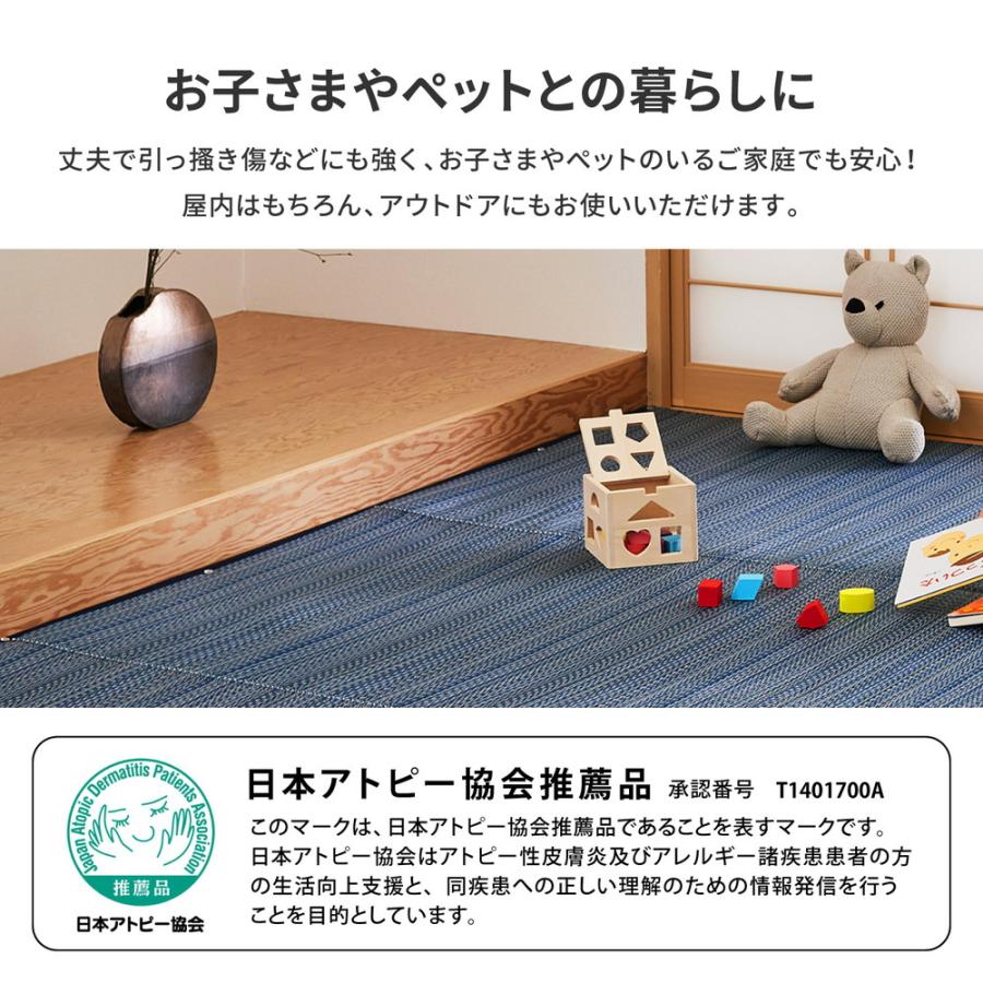 洗えるい草風カーペット　ライアン 江戸間4.5帖 約261×261cm 18912445 PP柄上敷 い草 ラグ カーペット 水洗いOK 和室 和風 模様替え PP素材 | HAGiHARA | 08