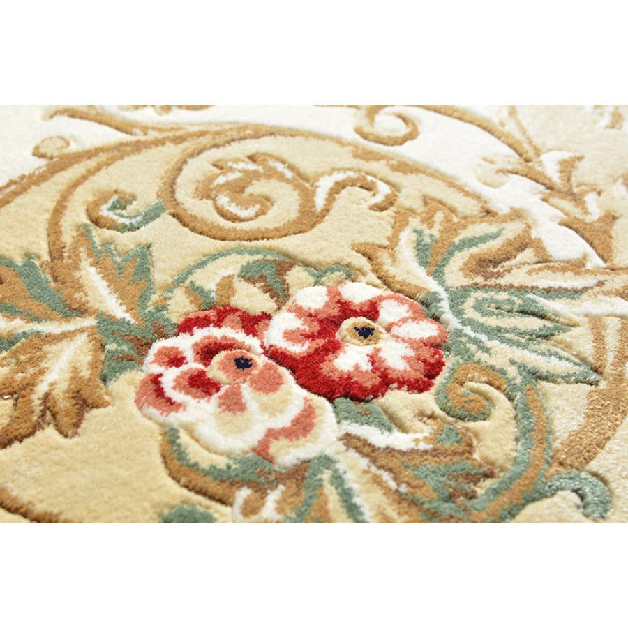 玄関マット メダリオン 約90×180cm 240611444 ベージュ ラグ エントランス インテリア ゴージャス エレガント 高級感 | HAGiHARA | 03