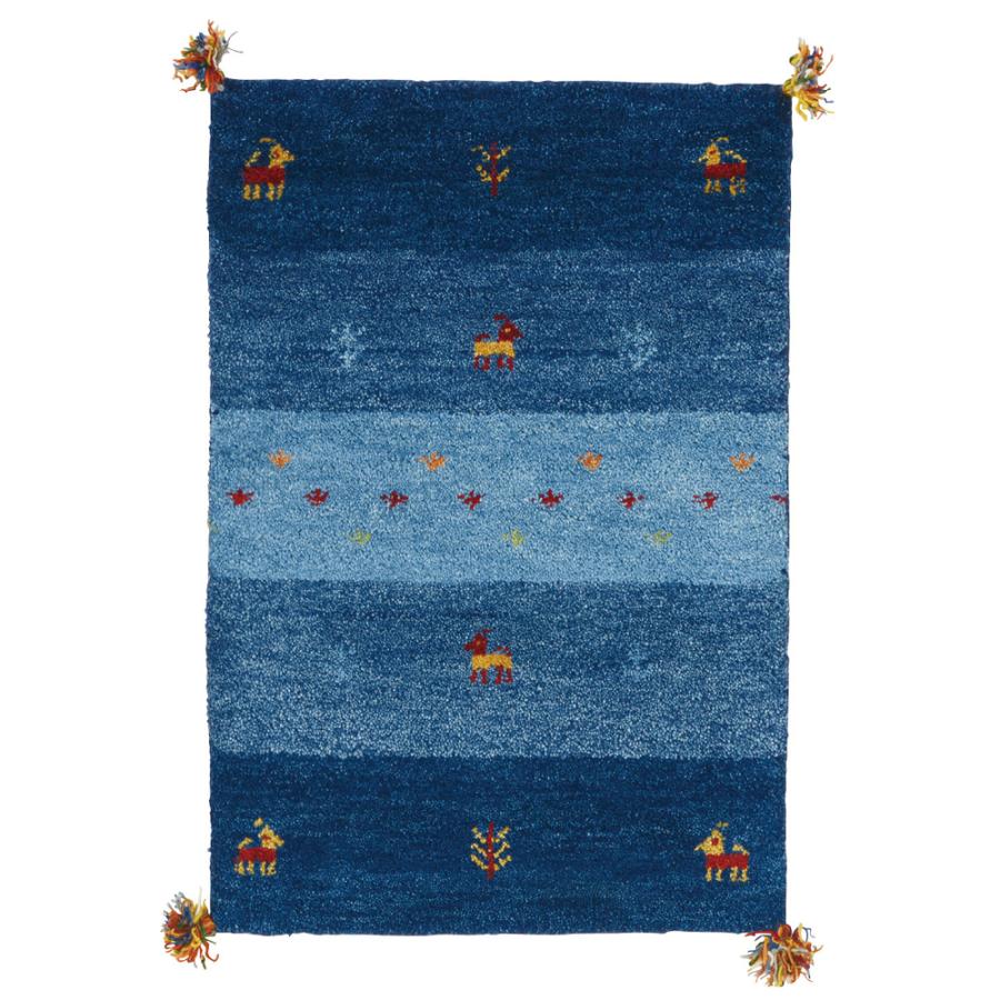 ギャッベラグ　GABBEH　Dシリーズ　270015230　ラグ　マット　約70×120cm　インド製 | HAGiHARA | 05