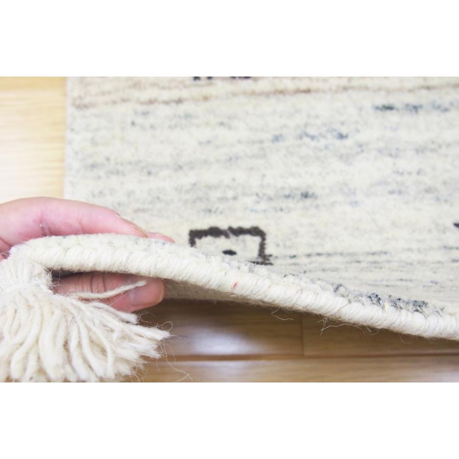 ギャッベ　ラグ　マット　LORRI BUFF　L16　270054930　約70×120cm　インド製　無染色ウール | HAGiHARA | 09