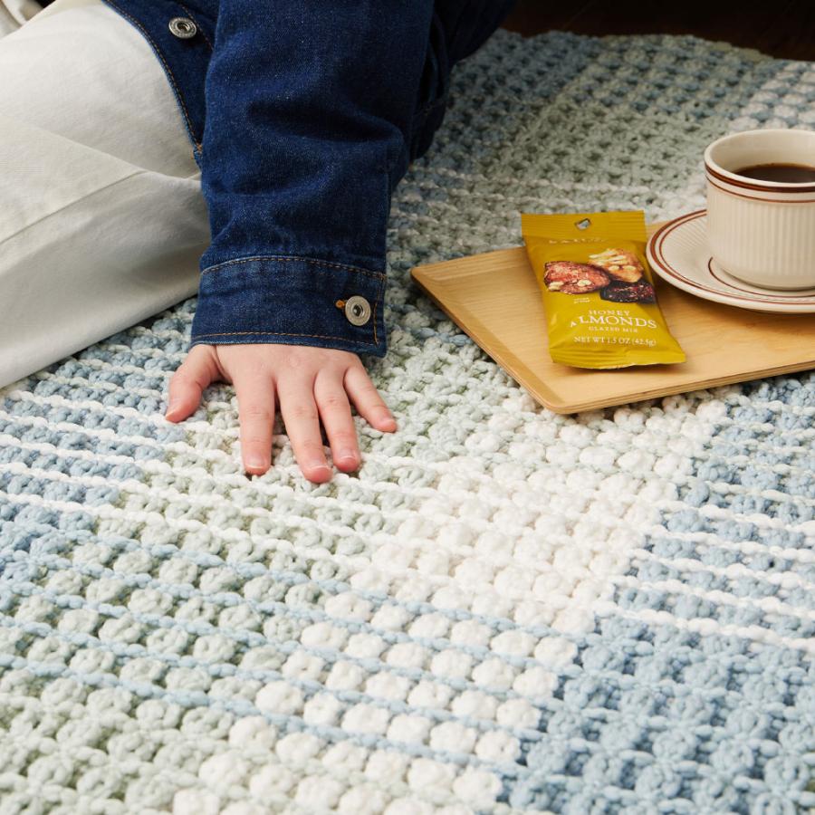 洗える キッチンマット エルフ 270101002 ワッフル風マット 約45×180cm ロングマット ワッフル ギンガムチェック 厚手 ポコポコ ラグ マット かわいい | HAGiHARA | 12