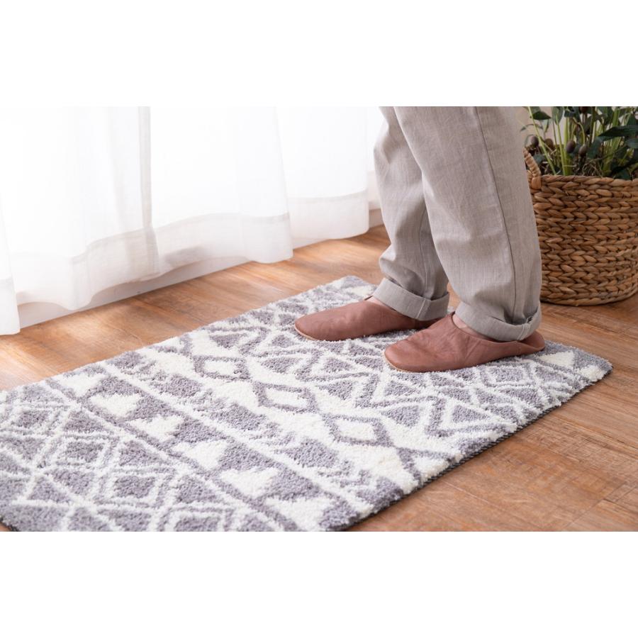 玄関マット ルイーズ 600012300 約50×80cm ドアマット フロアマット エントランス  キッチン 廊下 リーフ柄 滑り止め加工 | HAGiHARA | 11