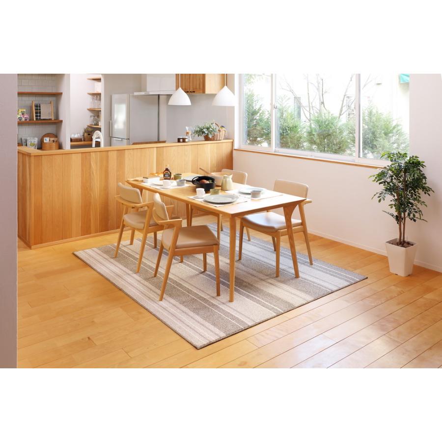 撥水機能付きの日本製ダイニングラグ マージ 約180×220cm 600022210 ラグ カーペット 撥水 防ダニ 抗菌 おしゃれ | HAGiHARA | 11