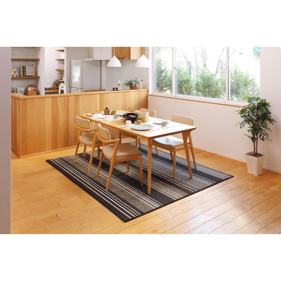 撥水機能付きの日本製ダイニングラグ マージ 約180×220cm 600022210 ラグ カーペット 撥水 防ダニ 抗菌 おしゃれ | HAGiHARA | 09