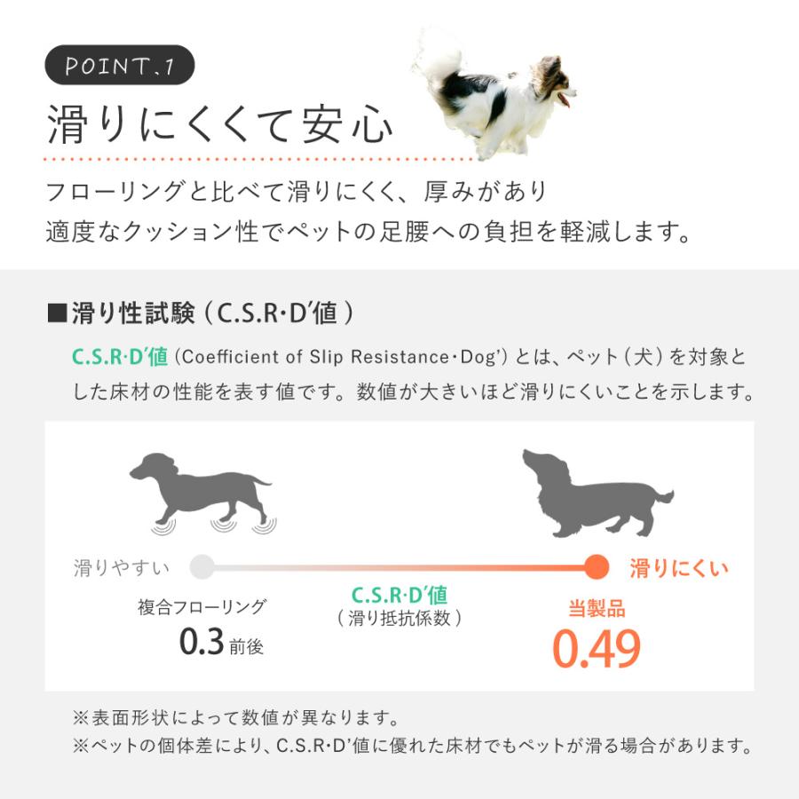 ペット対応 クッションフロア 約90×100cm 700040464 抗菌 抗ウイルス 消臭 防炎 フロアマット 滑りにくい キズに強い 土足OK DIY 日本製 | HAGiHARA | 05