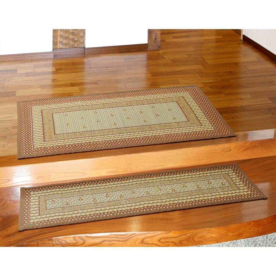 国産い草玄関マット(裏貼り)  エルモード 81830250 約30×150cm 日本製 滑りにくい ドアマット フロアマット エントランス キッチン 廊下 | HAGiHARA | 14