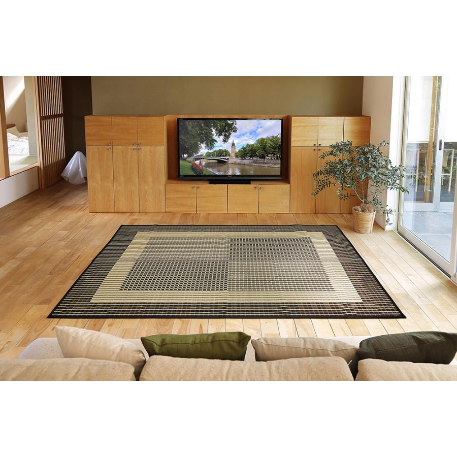 国産い草ラグ(裏貼り) 栄山 約191×250cm 81931311 滑りにくい 畳 たたみ 日本製 湿度調整 リビング 和室 吸湿 消臭 抗菌 抗カビ シンプル | HAGiHARA | 12