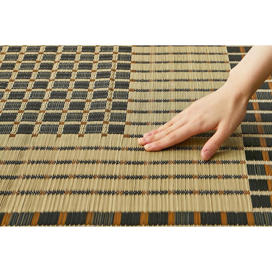 国産い草ラグ(裏貼り) 栄山 約191×250cm 81931311 滑りにくい 畳 たたみ 日本製 湿度調整 リビング 和室 吸湿 消臭 抗菌 抗カビ シンプル | HAGiHARA | 13