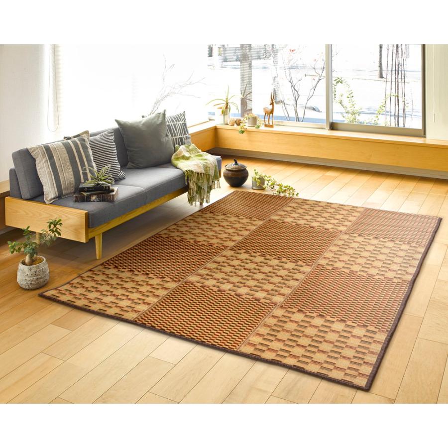 収納簡単 はっ水 い草ふっくらラグ キハチ 約240×320cm 81948404 滑り止め付き 畳 たたみ 撥水 湿度調整 抗カビ 和室 和風 吸湿 消臭 コンパクト | HAGiHARA | 12