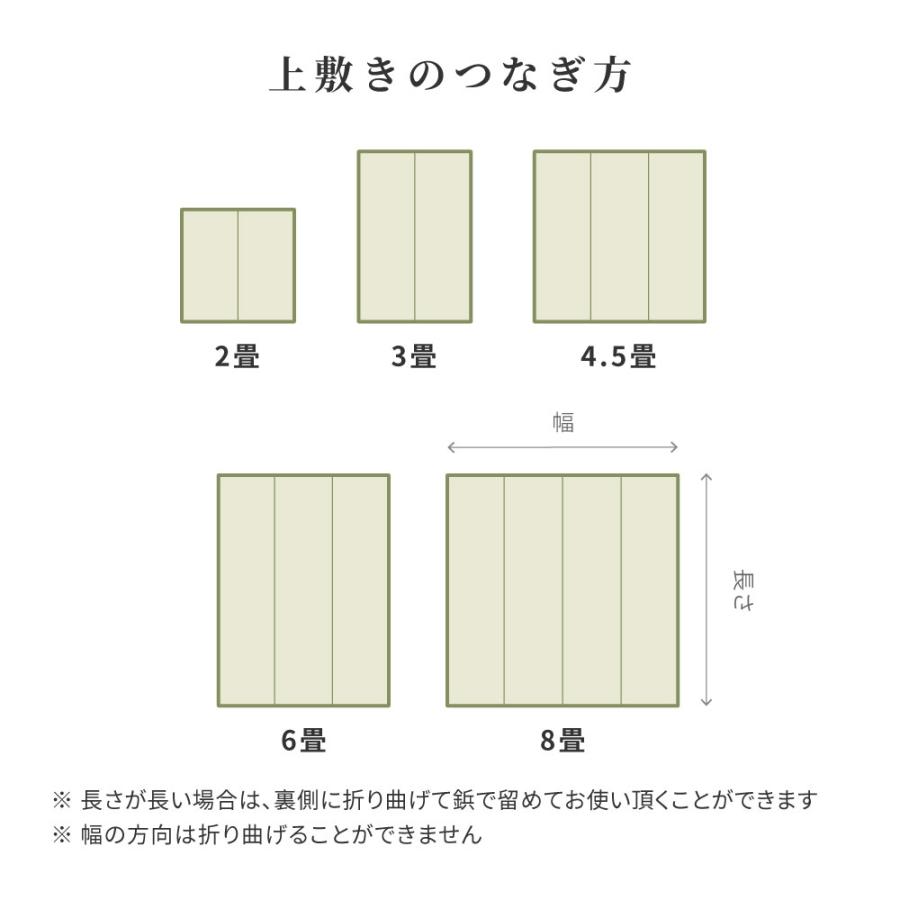 い草カーペット 清澄 せいちょう 江戸間6帖 6畳 約261×352cm 81970760 い草 ラグ 帖物 裏無し い草柄上敷き 花ござ 和モダン 市松柄
