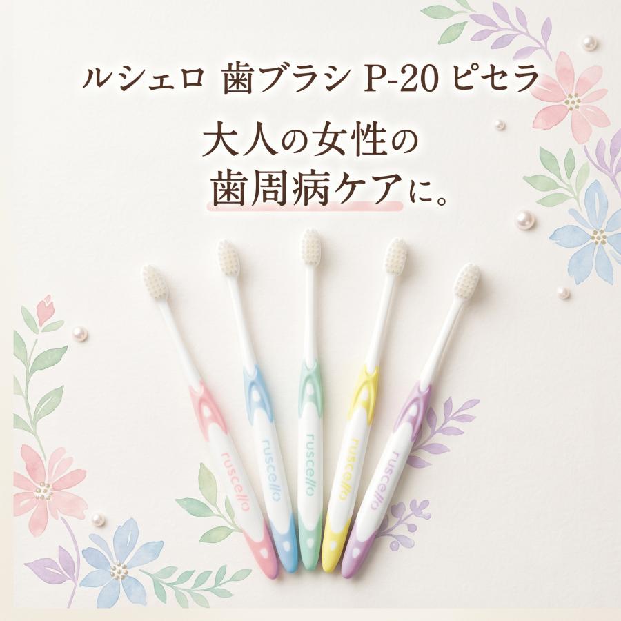 ピセラ GC ジーシー ルシェロ P-20 M 歯ブラシ 5本 p20m : Dental