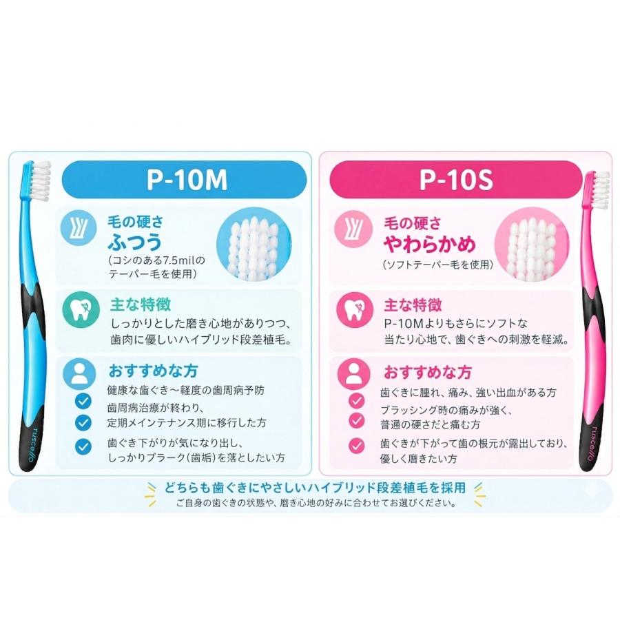 GC（ジーシー） ルシェロ P-10 M / S 歯ブラシ 5本 ふつう p10m p10s