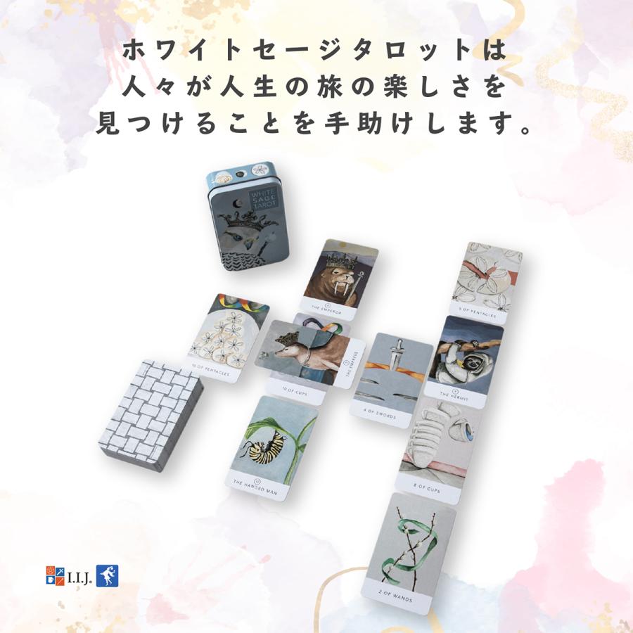 タロットカード 78枚 ウェイト版 ホワイトセージ　タロット 缶入り　WHITE SAGE TAROT 日本語解説書付き　　｜item-island-jp2｜07