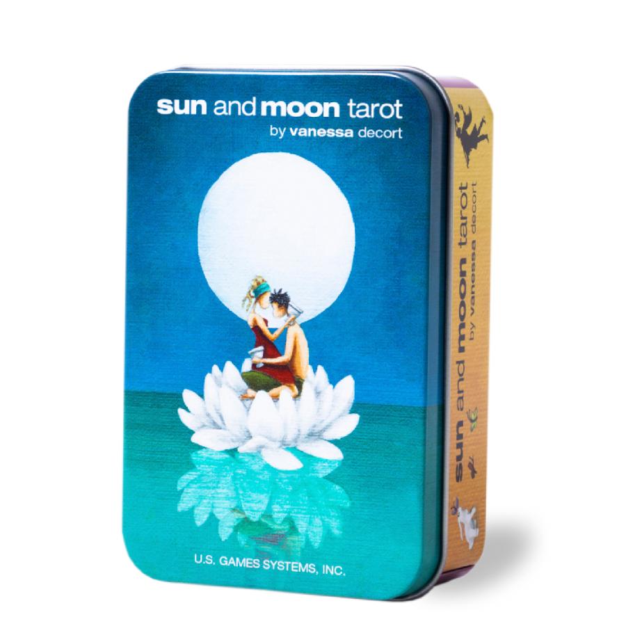 タロットカード サン・アンド・ムーン・タロット 缶入り　Sun and Moon in a Tin 日本語解説書付き　