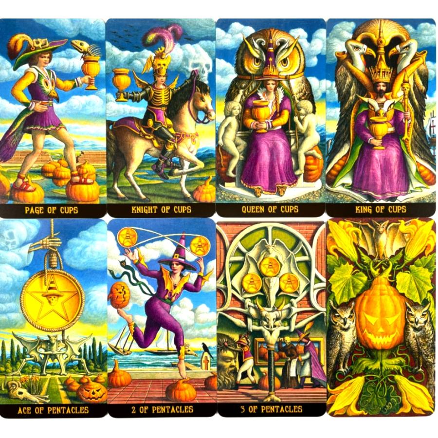 名古屋帯 タロットカード カード ハロウィン お仕立て込み 全通 Happy Halloween Tarot ハッピー・ハロウィーン・タロット】 78