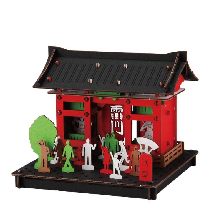hacomo 浅草 浅草寺 雷門 風神雷神門 玩具 おもちゃ 組立式 工作
