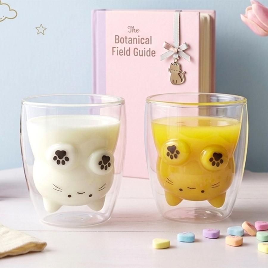 単品 ぐらすいん NEKO 耐熱グラス コップ ガラス 猫 ネコ ねこ 逆さま