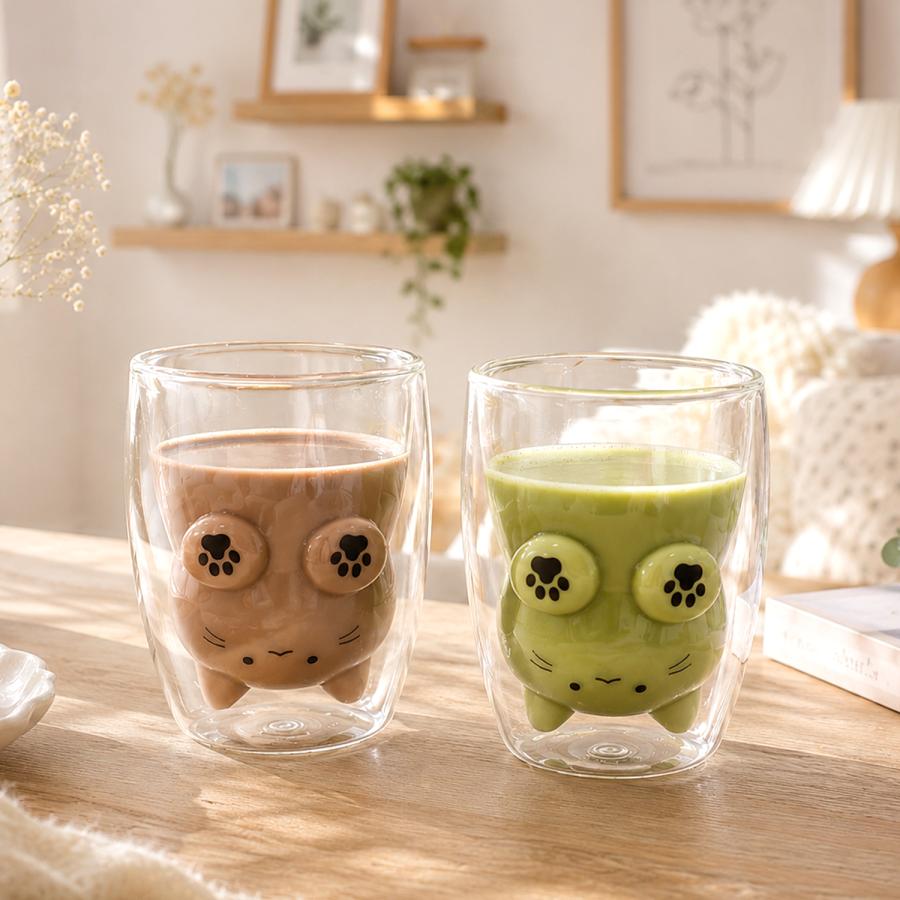 単品 ぐらすいん NEKO 耐熱グラス コップ ガラス 猫 ネコ ねこ 逆さま