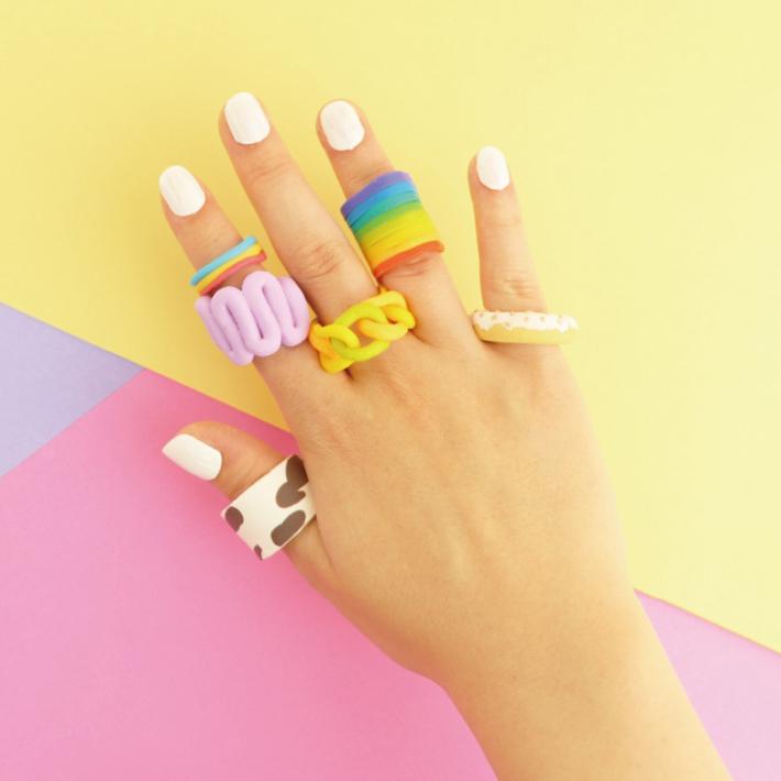 クレイピー 2カラー ポリマー粘土 アクセサリー DIY