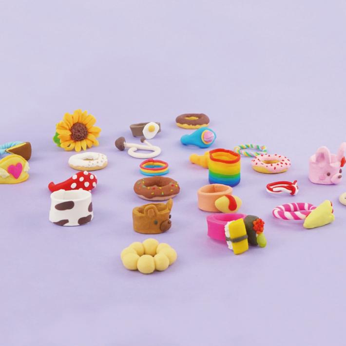 クレイピー 2カラー ポリマー粘土 アクセサリー DIY ハンドメイド