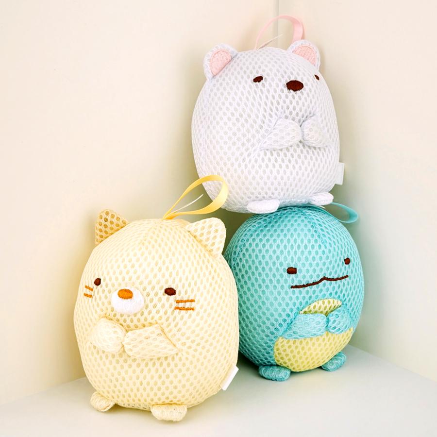 単品 すみっコぐらし しろくま とかげ ねこ バスぐるみ ボディスポンジ