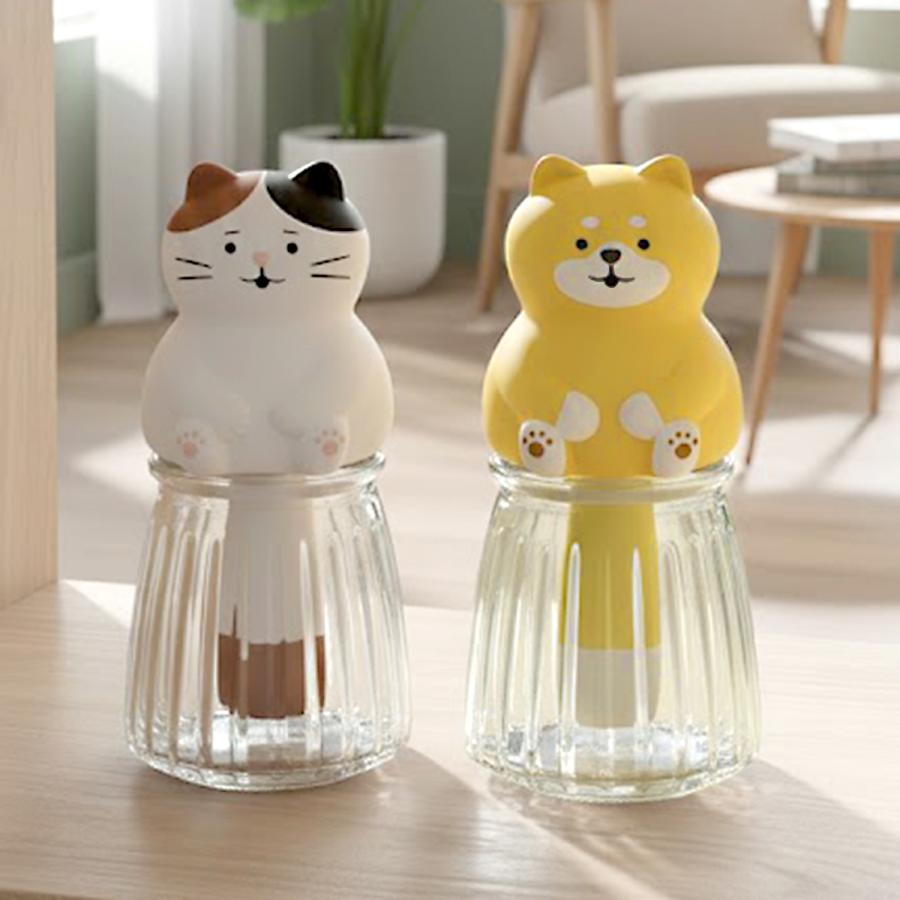 アニマル 加湿器 素焼き 陶器 卓上 プレゼント カピバラ 猫 犬 三毛猫