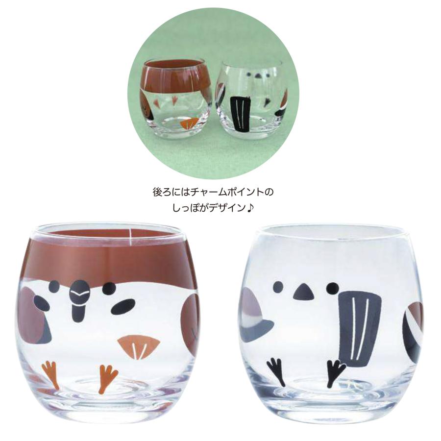DECOLE（デコレ） 単品 ニホンノコトリ ことりグラス スズメ