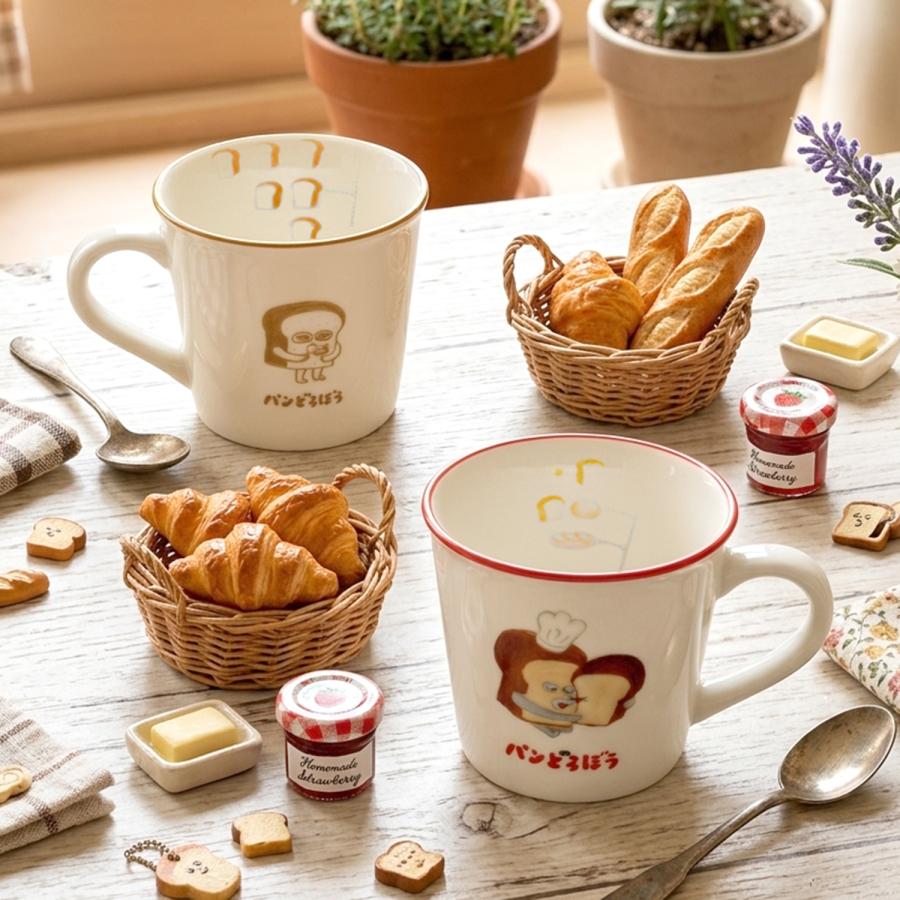 単品 パンどろぼう グッズ マグカップ 陶磁器 コップ メモリ付き 食器