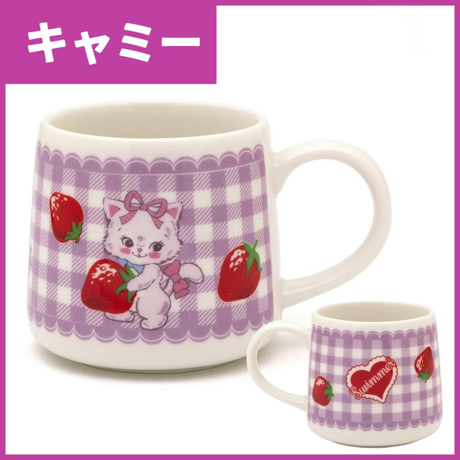 苺カップ♡紫うさぎちゃん SWIMMER スイマー マグカップ コップ カップ 食器 アニマル いちご 苺