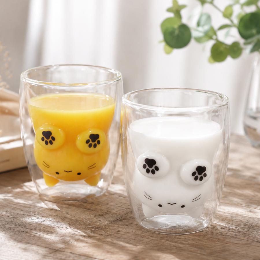 2個セット ぐらすいん NEKO 耐熱グラス コップ ガラス 猫 ネコ ねこ
