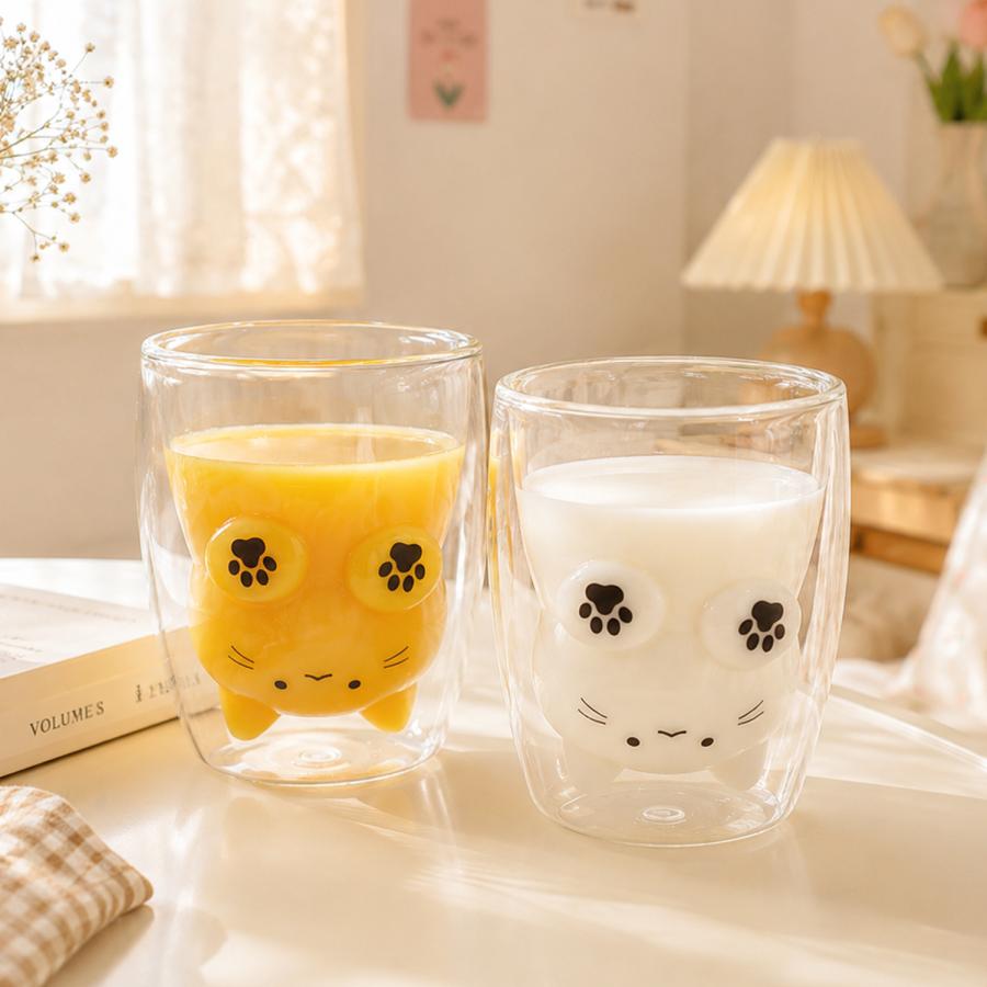 2個セット ぐらすいん NEKO 耐熱グラス コップ ガラス 猫 ネコ ねこ