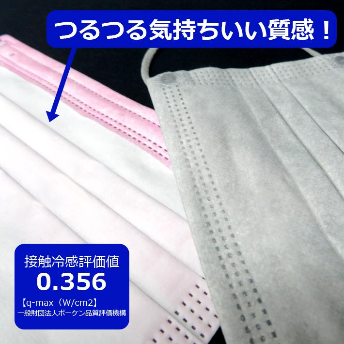 送料無料 冷感マスク 不織布 30枚入り 夏 普通サイズ 大人用 ウイルス対策 9.5×17.5cm ひんやり 涼しい ホワイト グレー ピンク 一年中 使い捨て 99%｜item-japan｜06